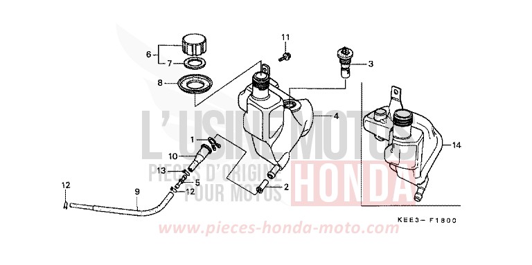 OELTANK von CB1300 Super Bold'or ABS CANDY GLORY RED-U (R101) von 1996